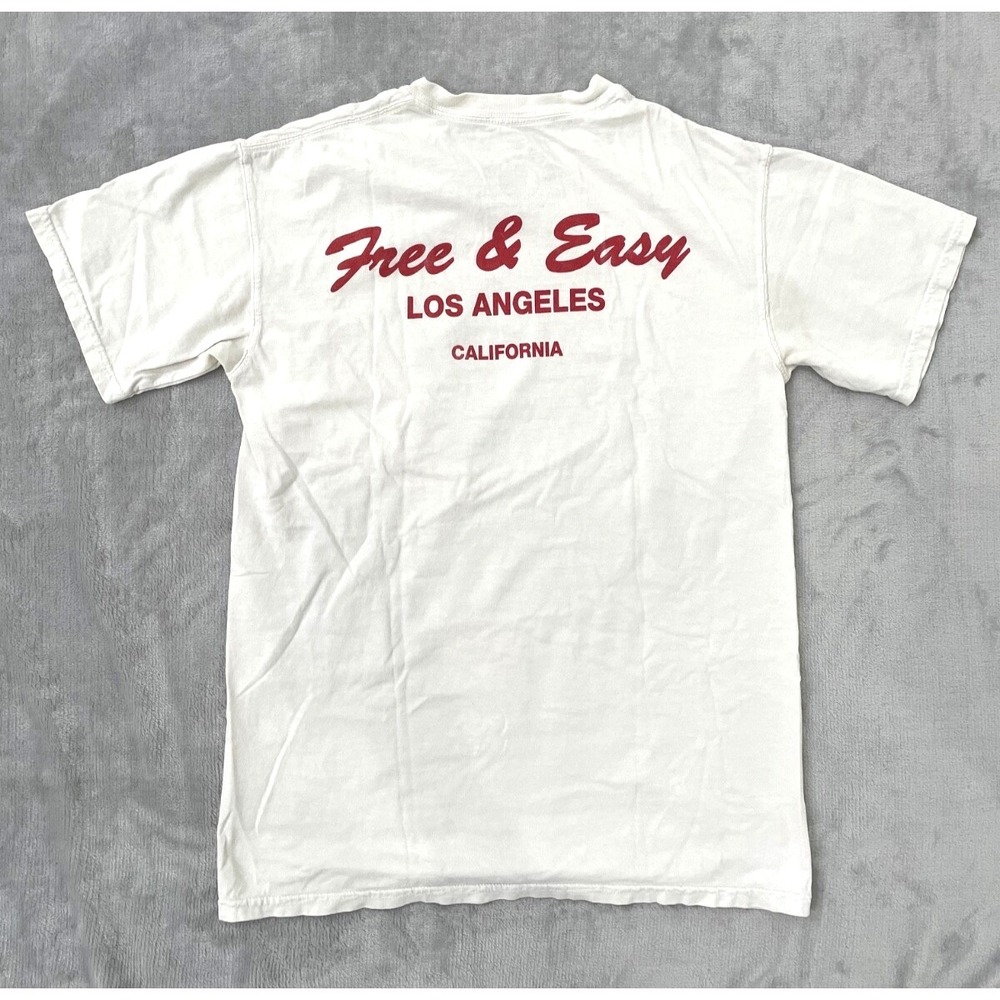 Free & Easy T-Shirt Unisex Small White Los Angeles Don't Trip SS Tee Streetwear